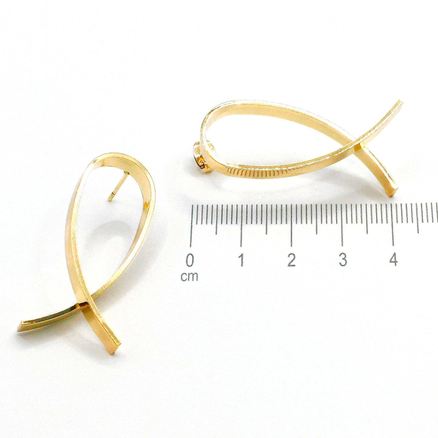 Arete maxi moño liso