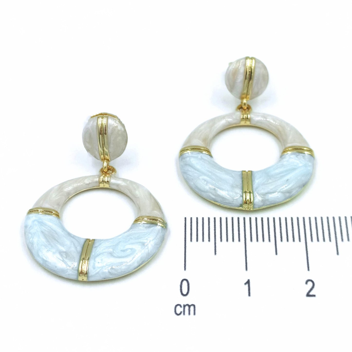 Arete aro esmaltado