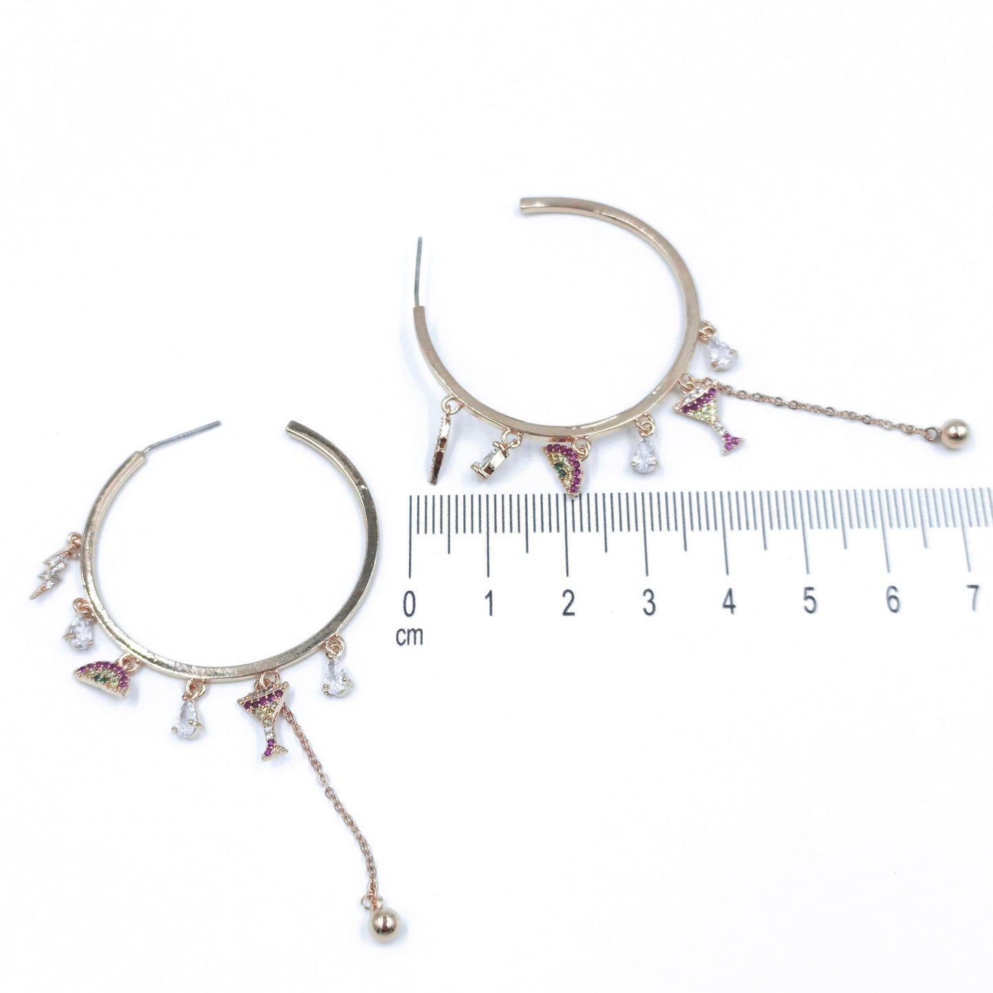 Candonga grande dijes micro zircón 18k