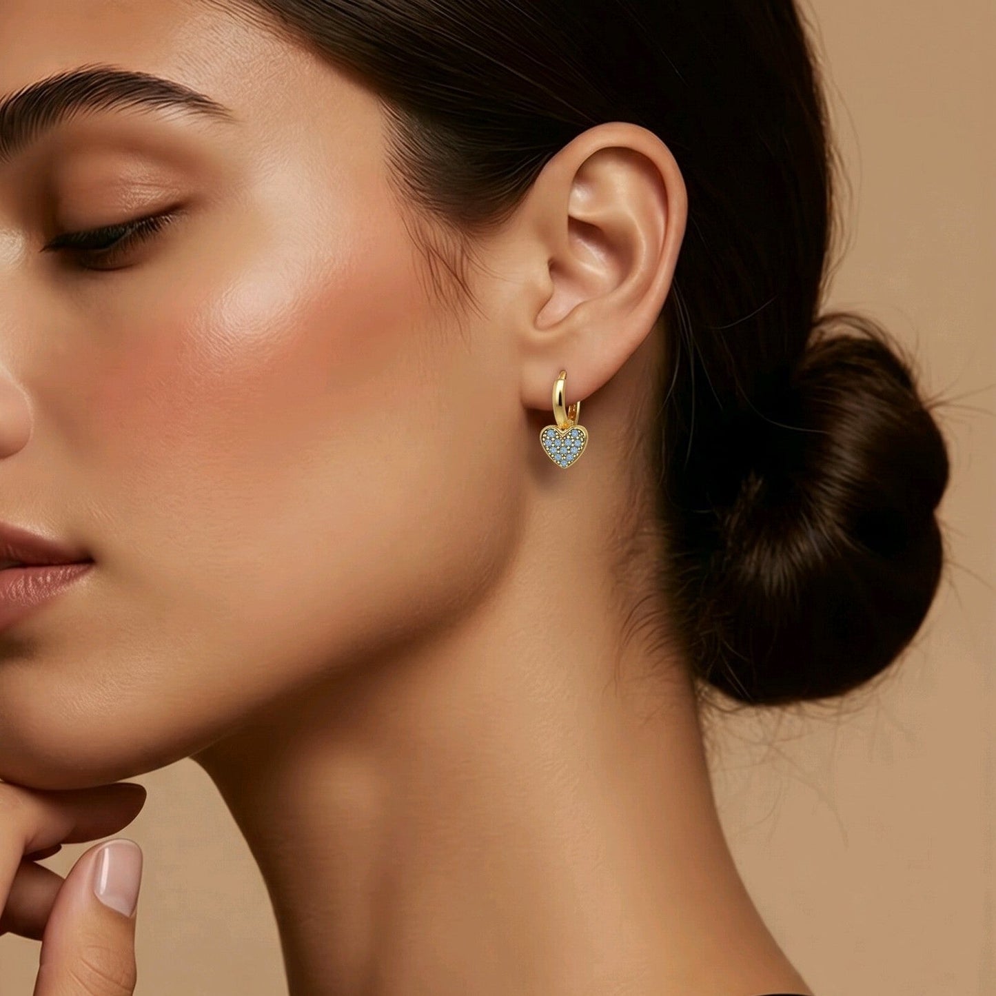Candonga pequeña corazón azul