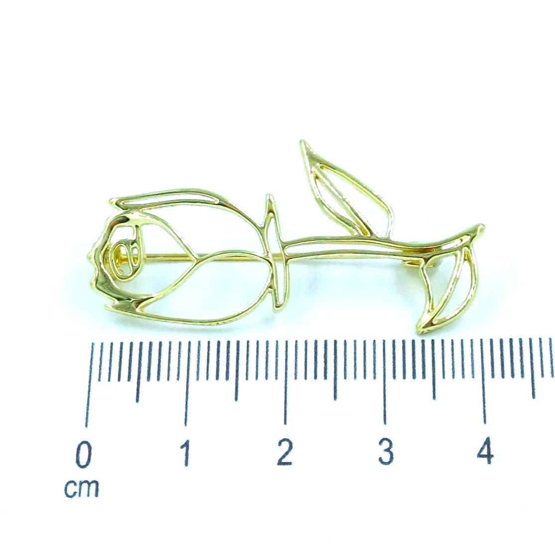 Broche cilueta rosa
