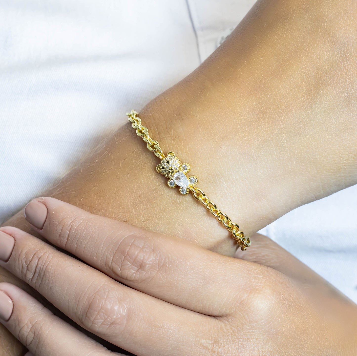 Pulsera oso zircón