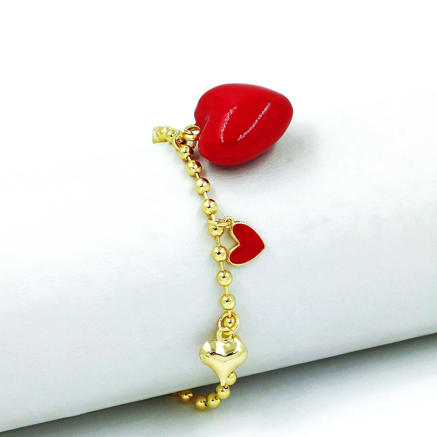 Pulsera maxi corazón rojo