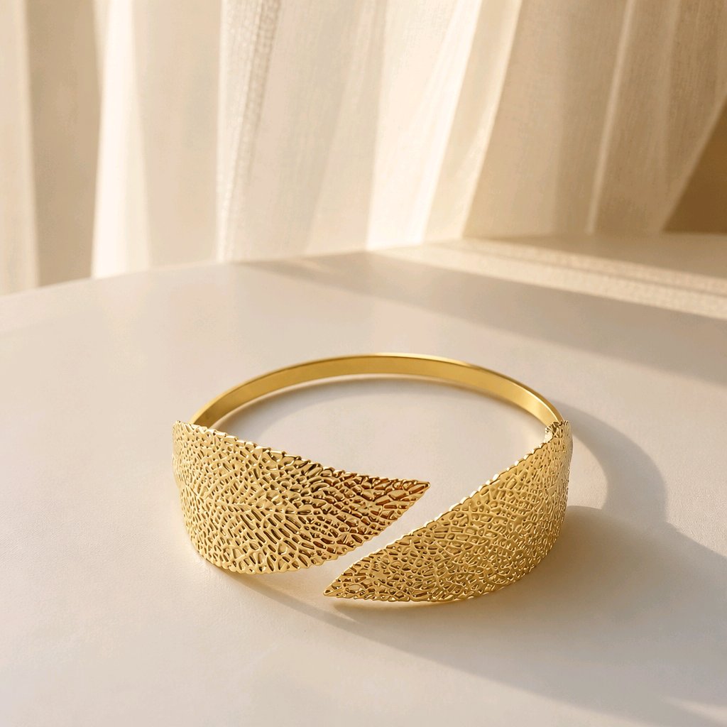 Pulsera brazalete hojas