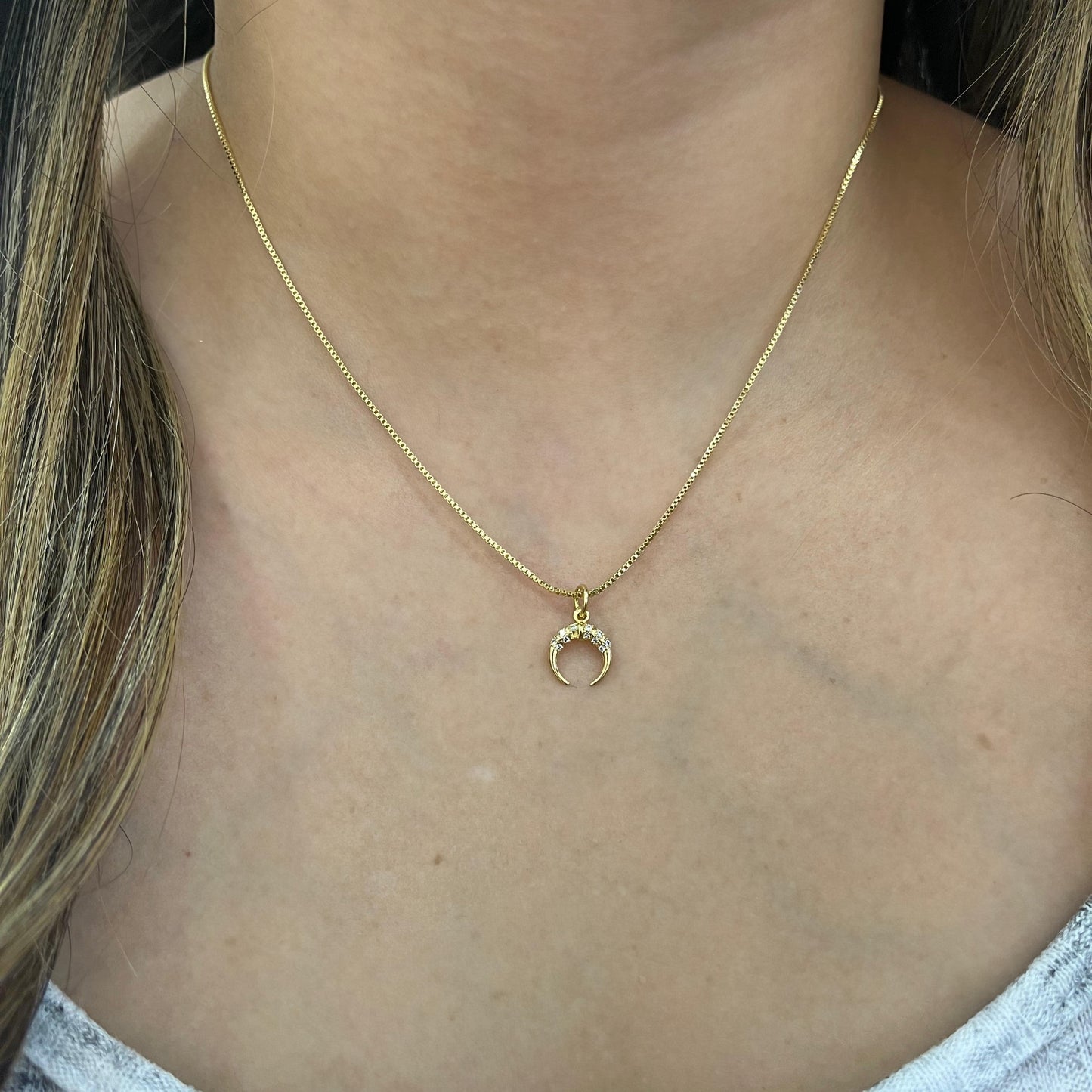 Collar rodio luna Amulí