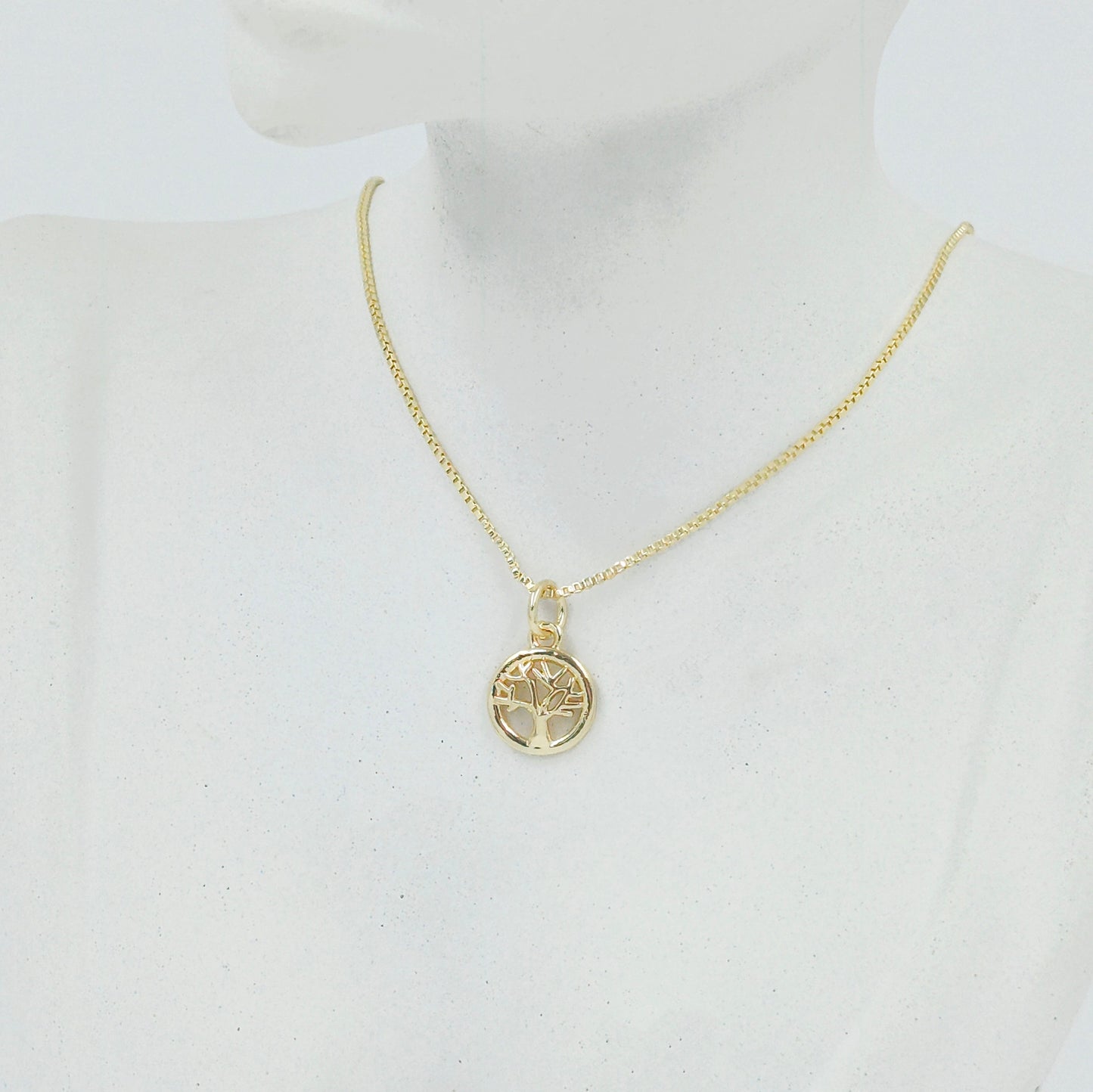 Collar rodio arbol vida