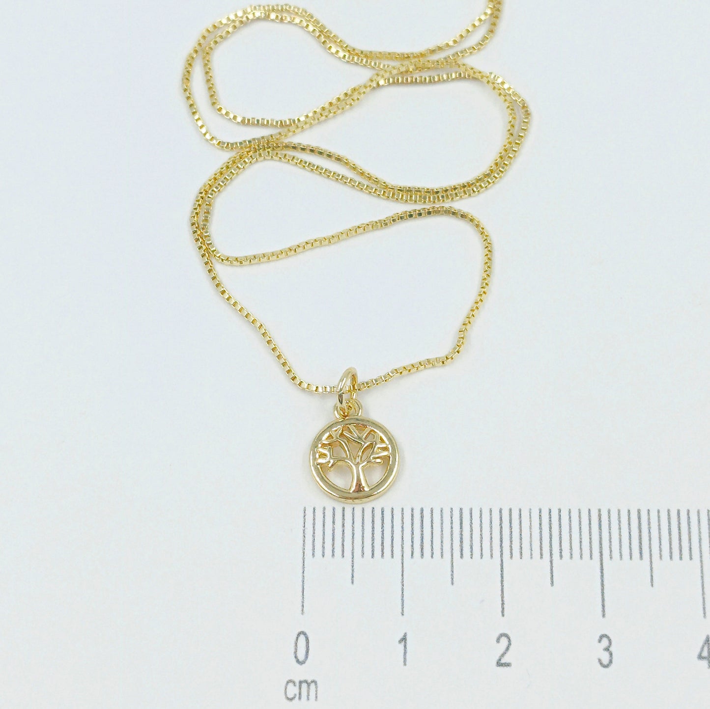 Collar rodio arbol vida