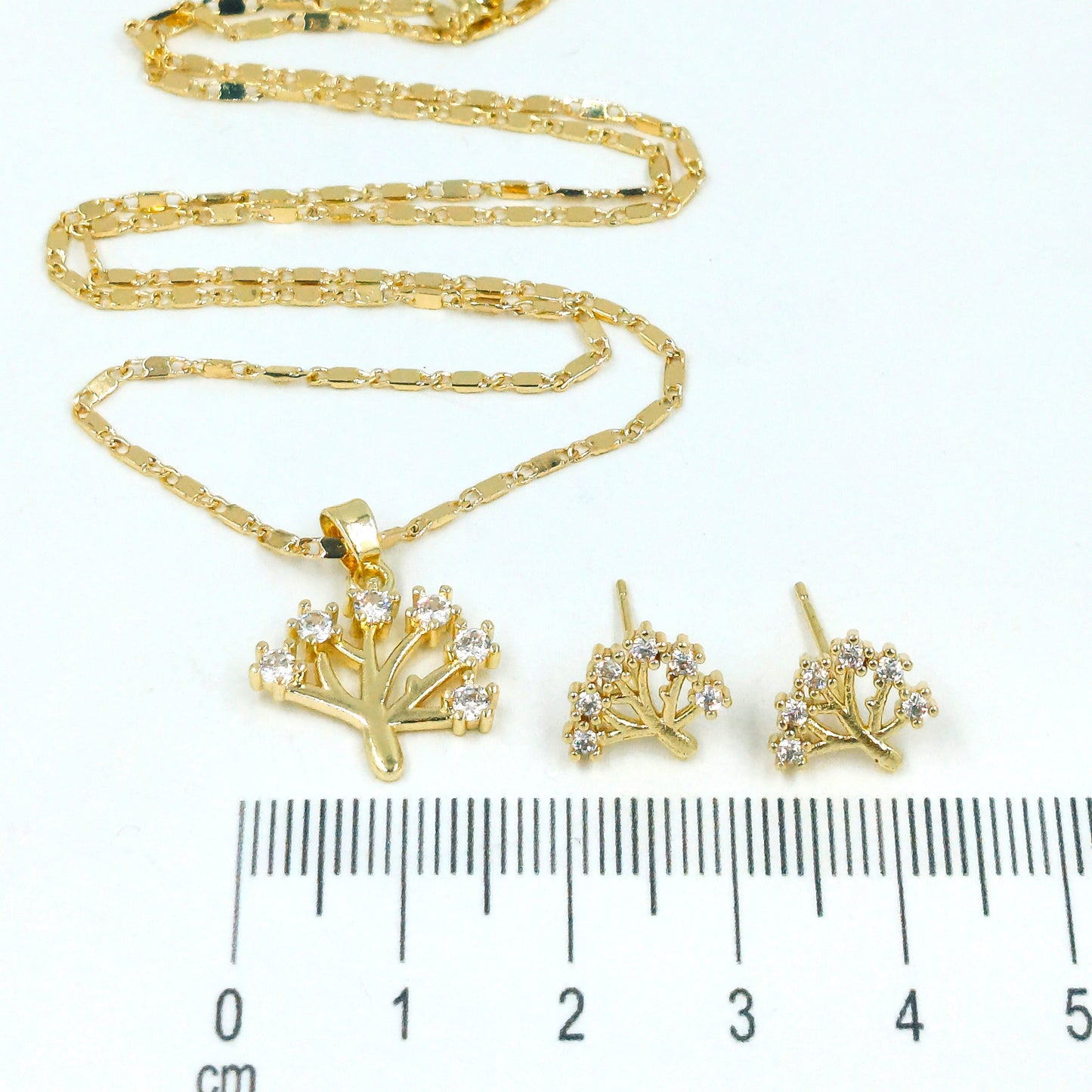 Collar rodio árbol microzircones