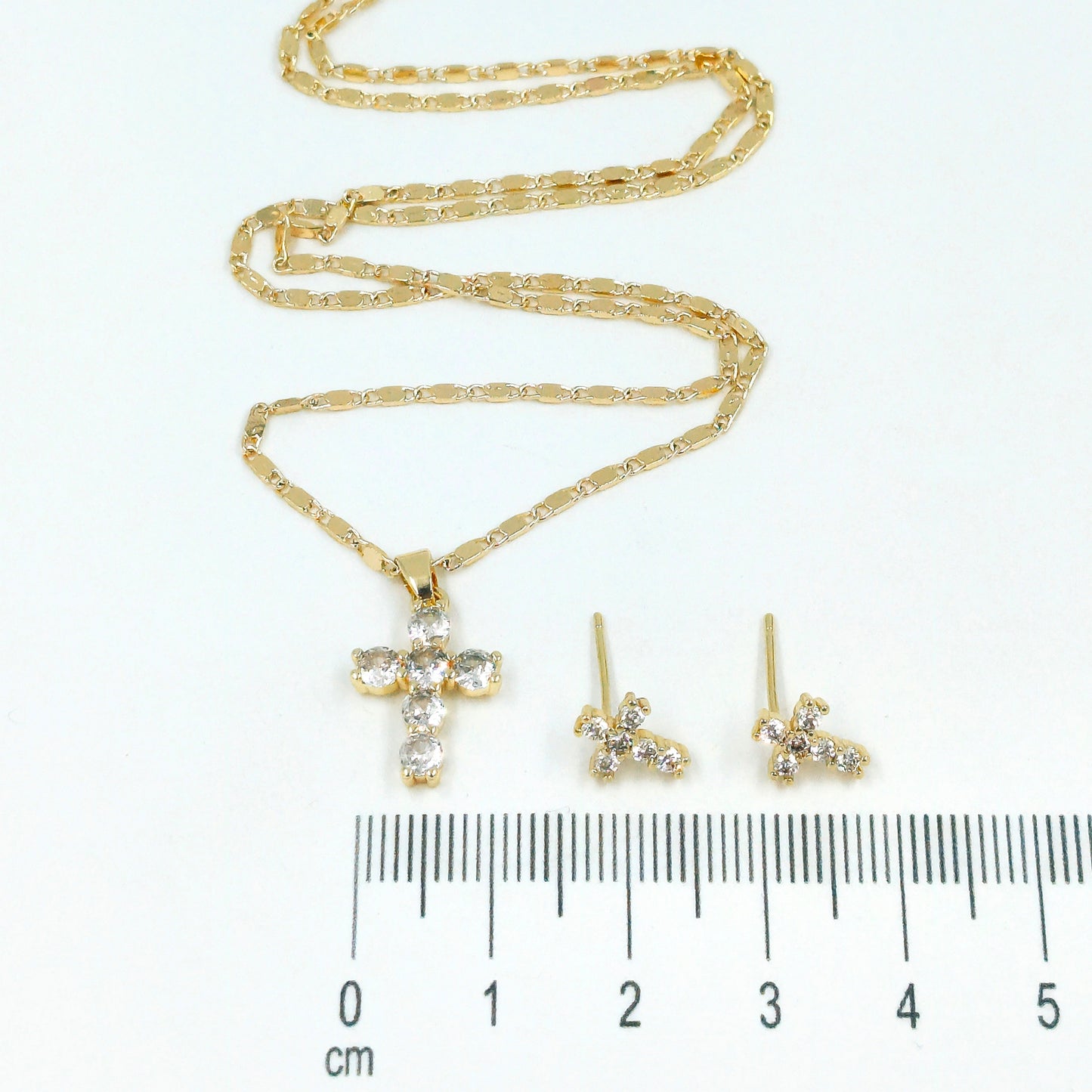 Collar rodio cruz