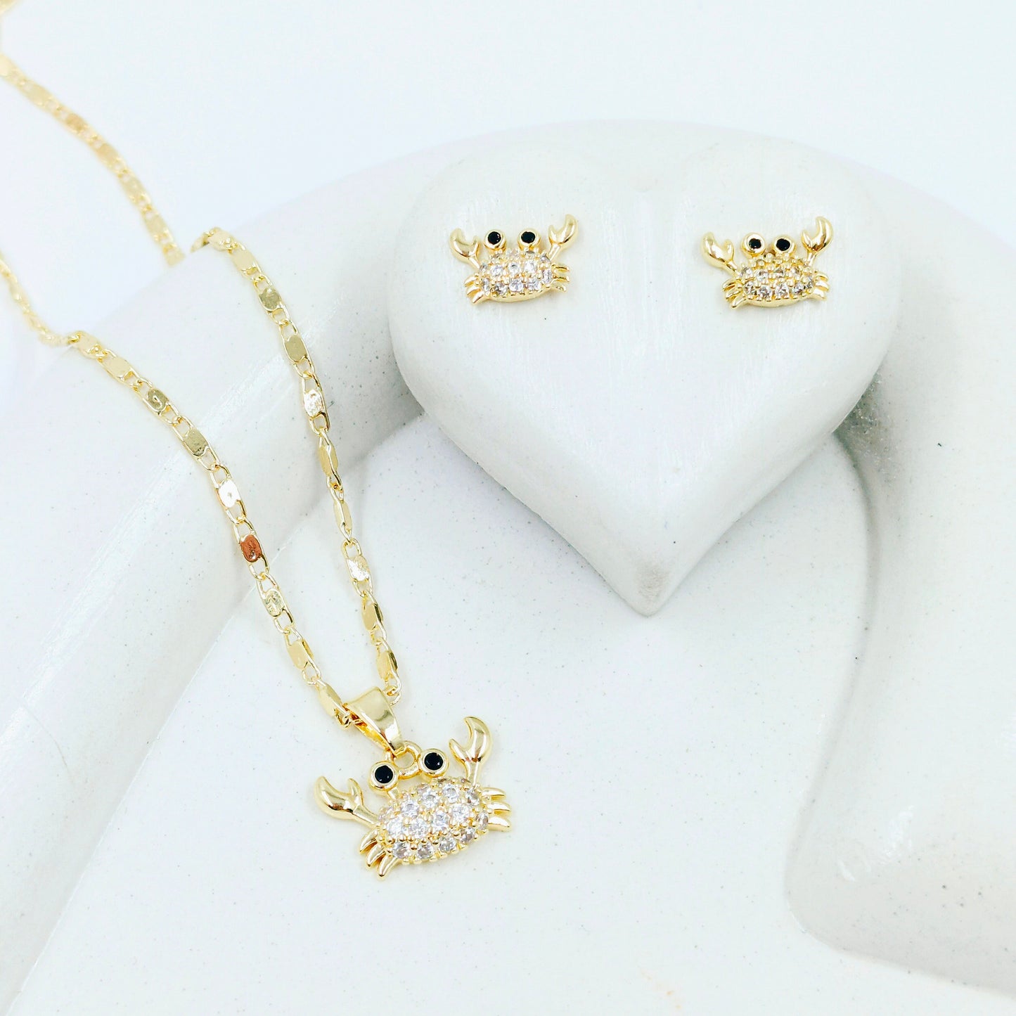 Collar rodio cangrejo