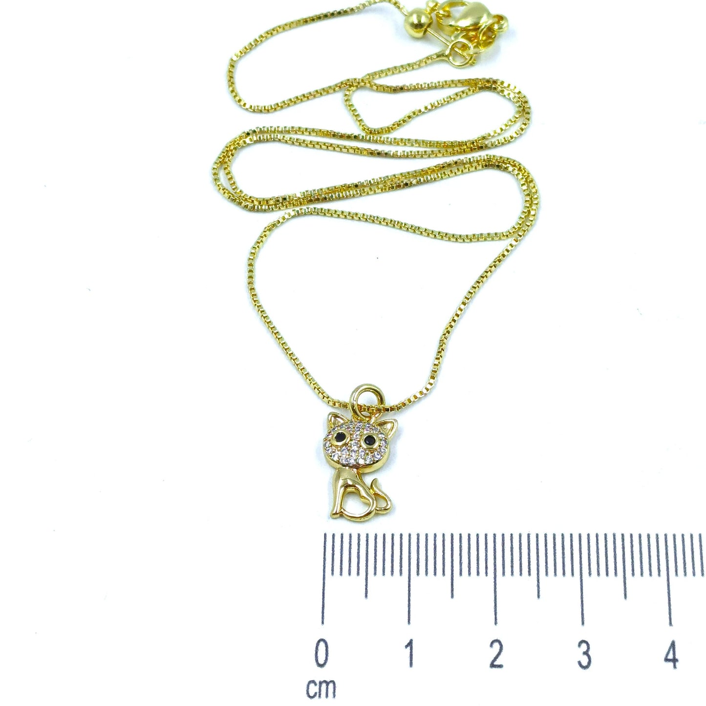 Collar rodio cara gato