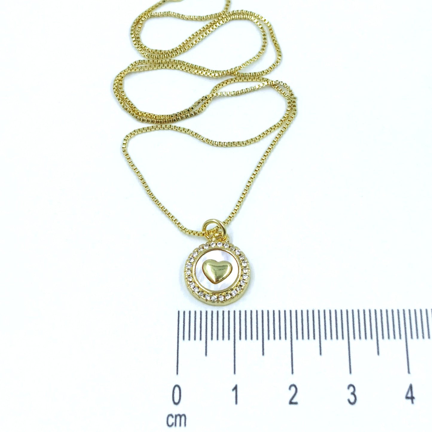 Collar rodio corazon interno