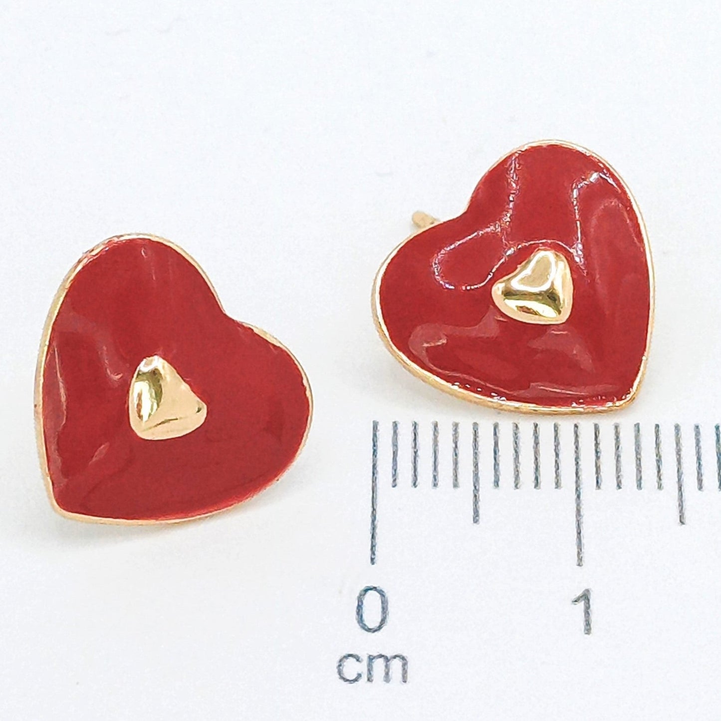 Topo corazon esmaltado (1,4cm)
