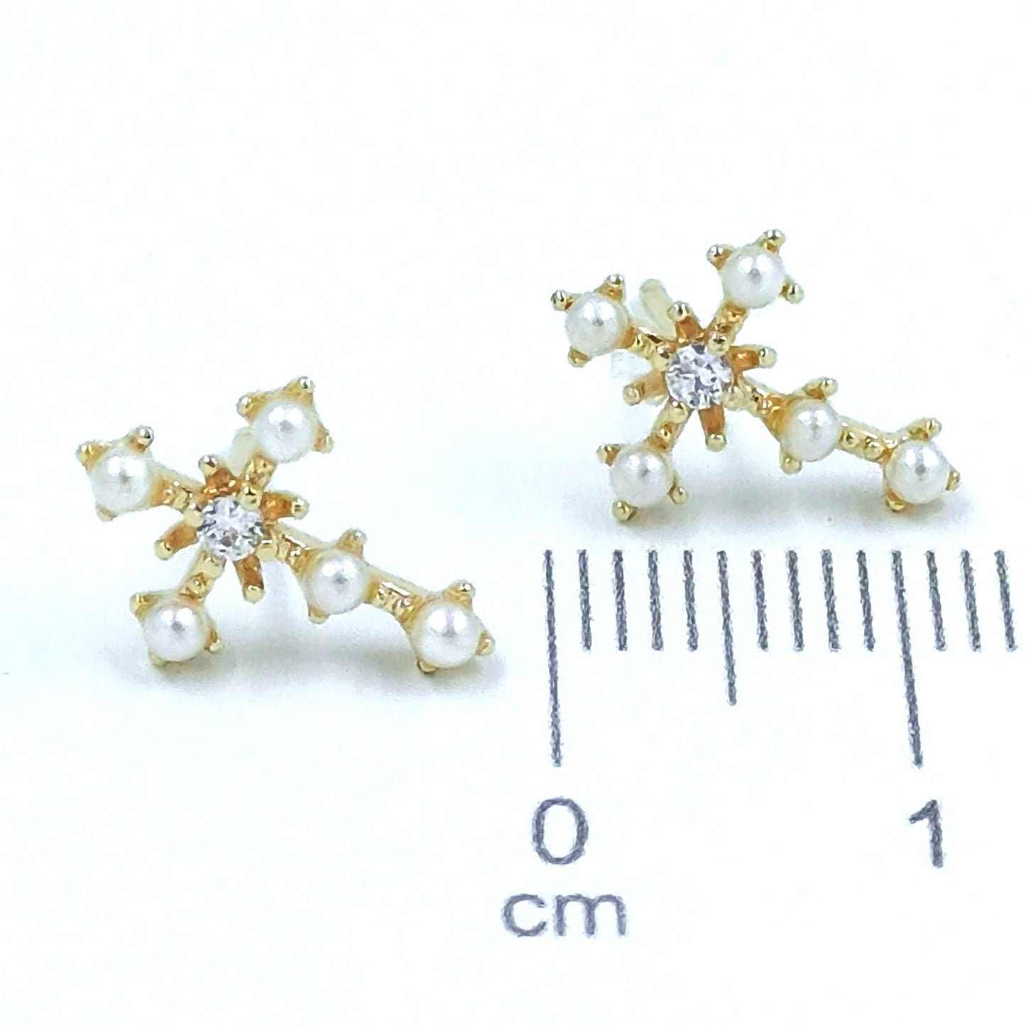 Topo cruz perlas