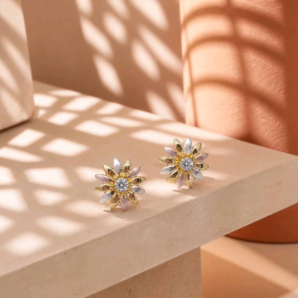 Topo flor esmaltada
