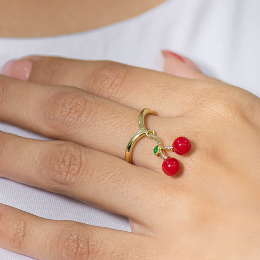 Anillo Dije cereza Amulí