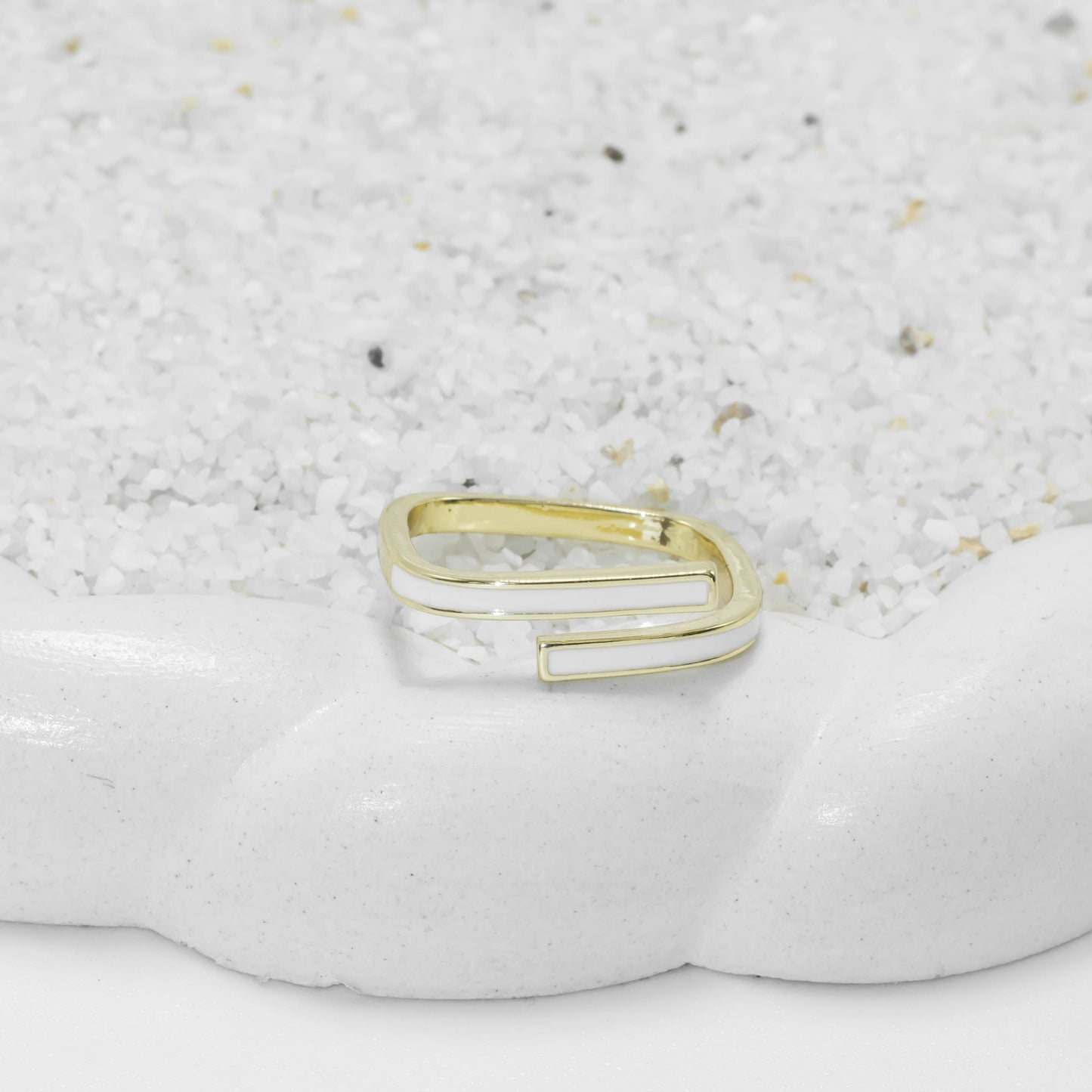 Anillo liso nácar