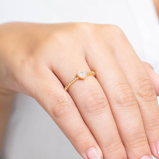 Anillo argolla corazon  Amulí