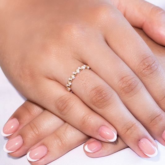 Anillo espiga perla  Amulí