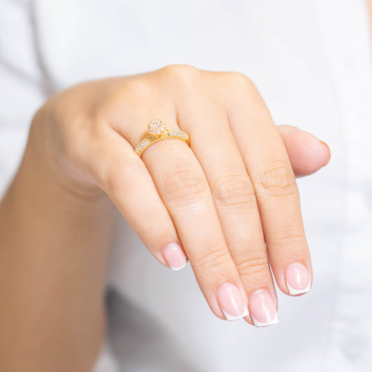 Anillo argolla microzircones  Amulí