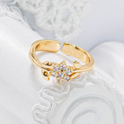 Anillo nudero flor
