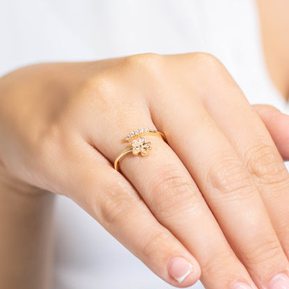 Anillo flor tallo  Amulí