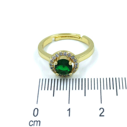 Anillo aro zircpon esmeralda