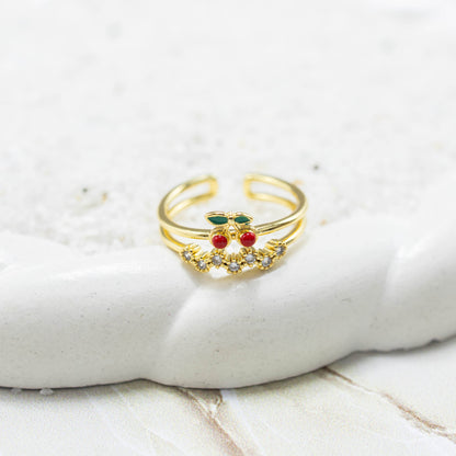 Anillo doble cereza