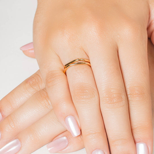 Anillo doble liso