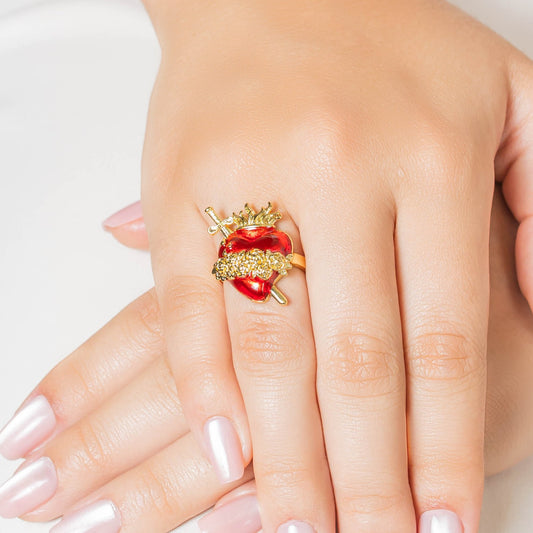 Anillo corazón de Jesús