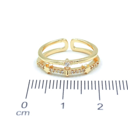 Anillo doble estrellas