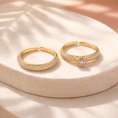 Anillo pisargolla micro zircón