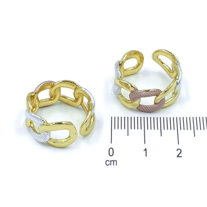 Anillo eslabón esmaltado