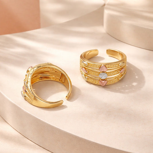 Anillo triple esmaltado