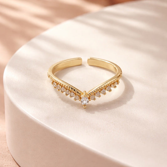 Anillo corona micro zircón