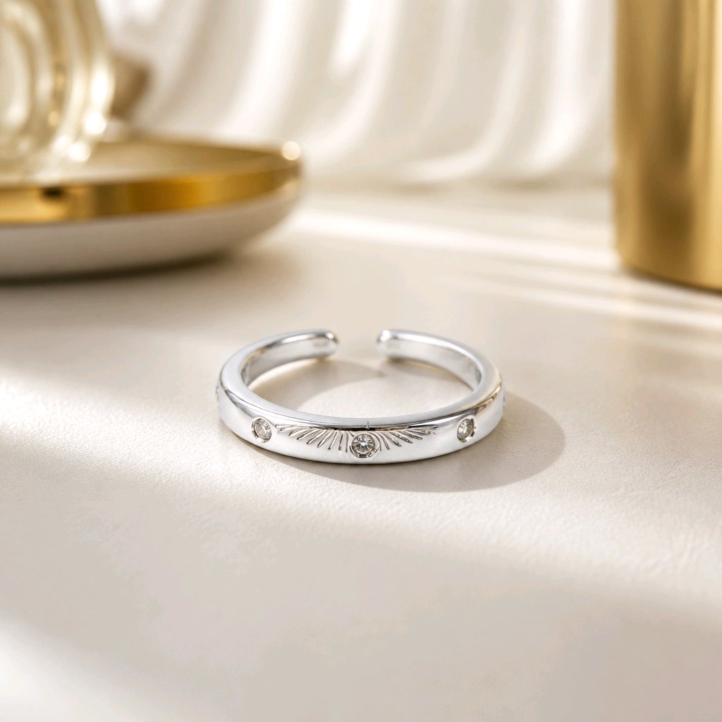 Anillo baño de plata