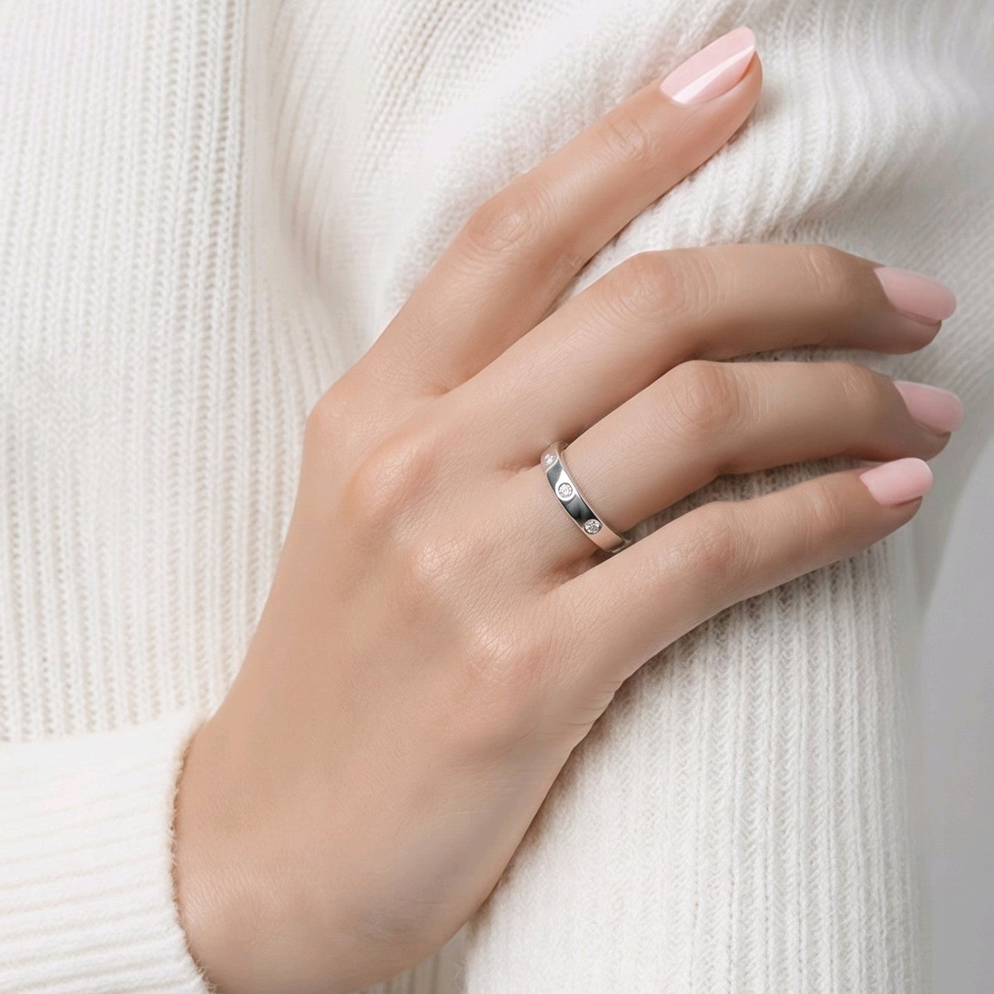 Anillo baño de plata