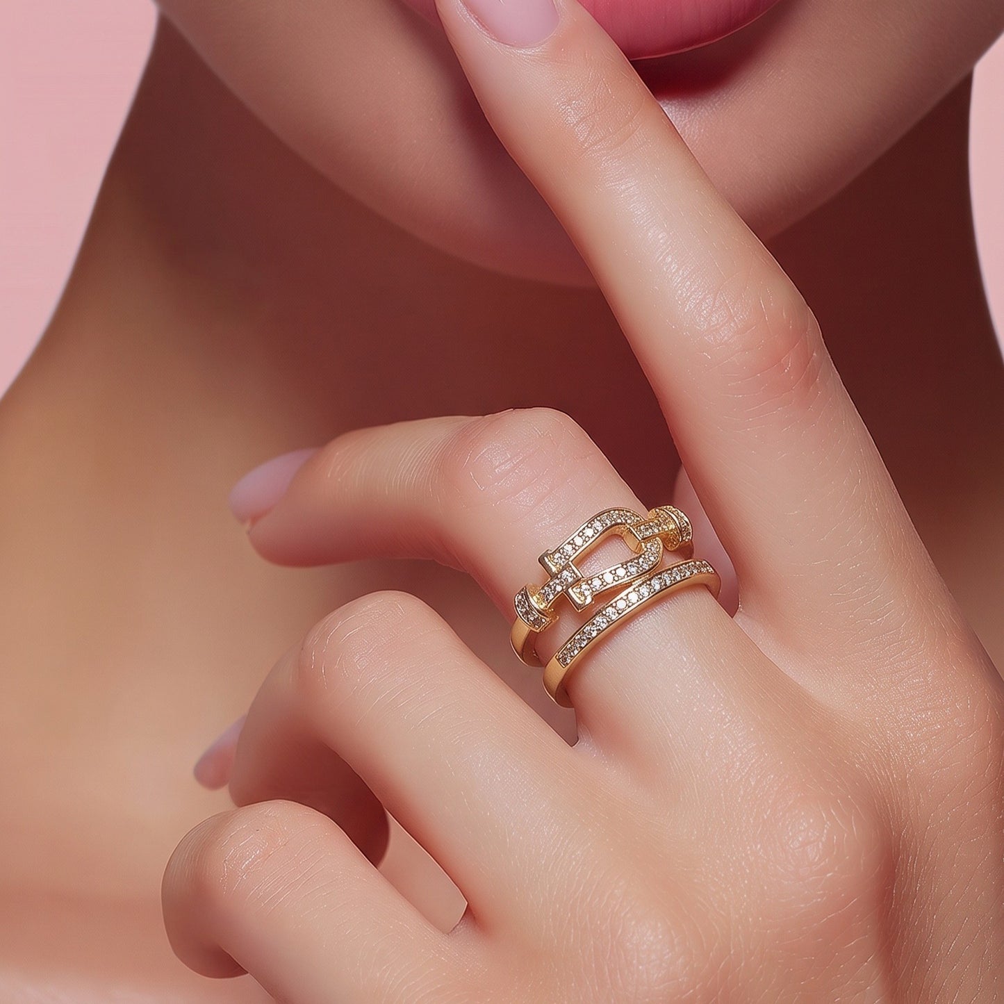 Anillo doble microzircón