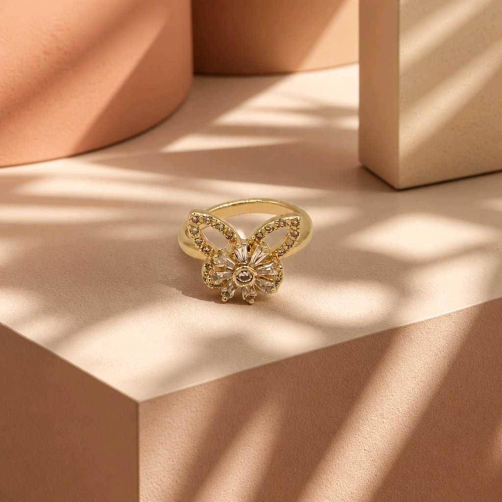 Anillo giratorio mariposa