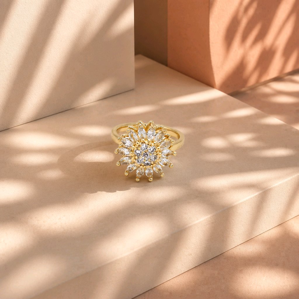 Anillo giratorio girasol