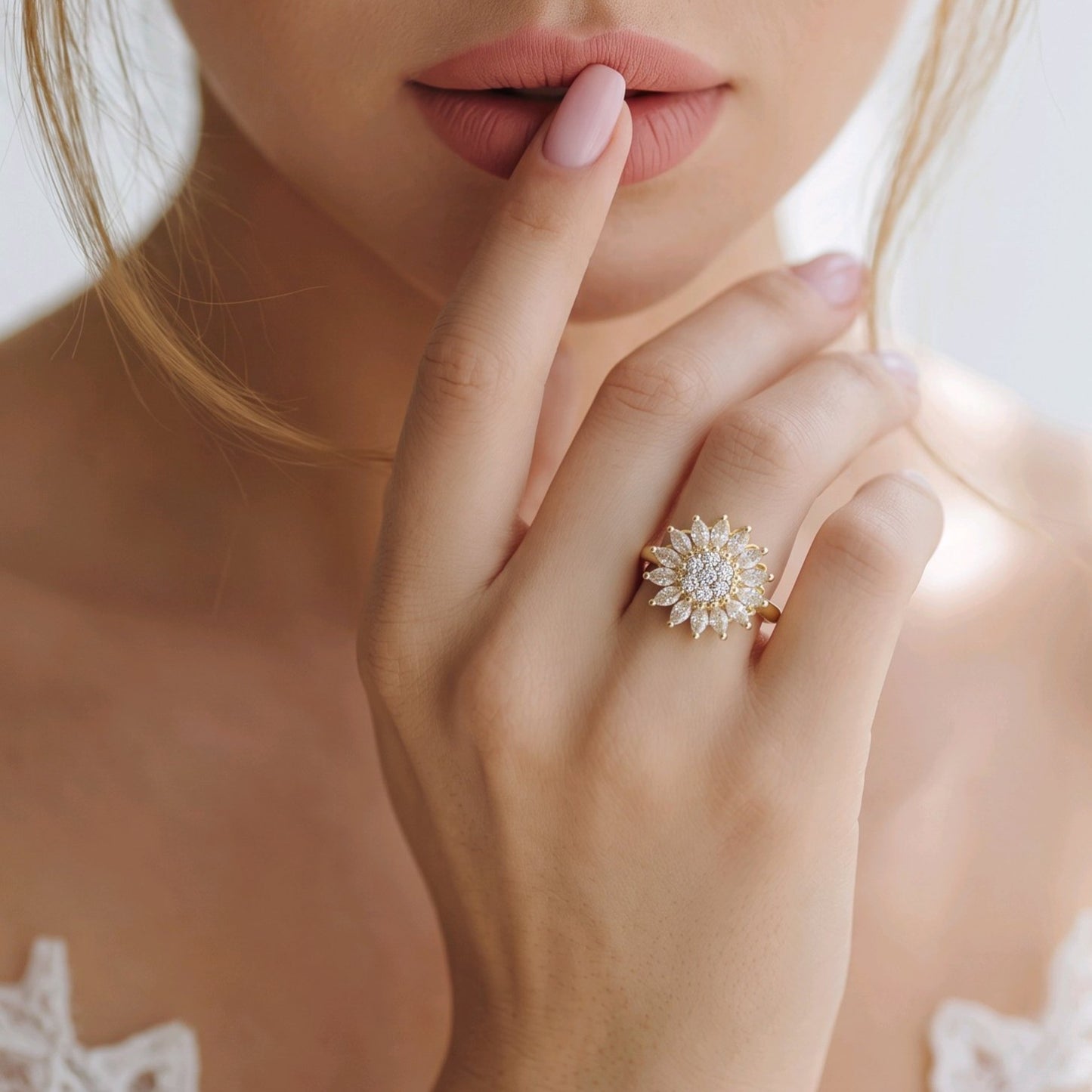 Anillo giratorio girasol