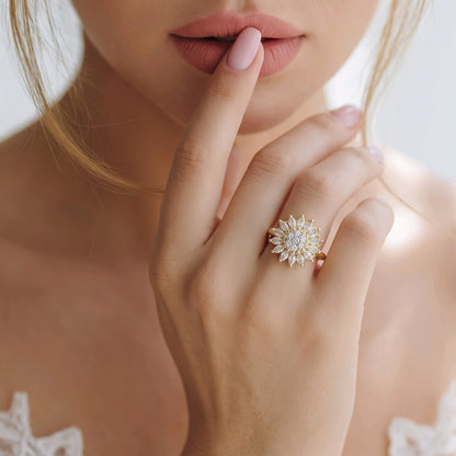 Anillo giratorio girasol