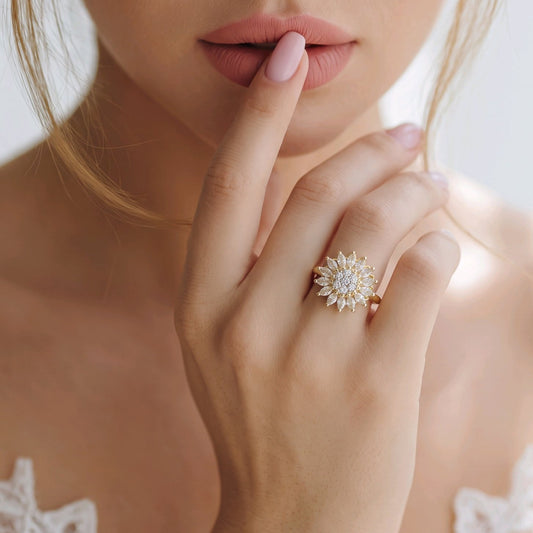 Anillo giratorio girasol