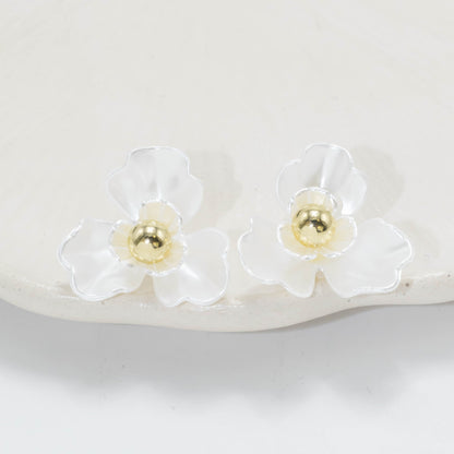Arete flor doble balín