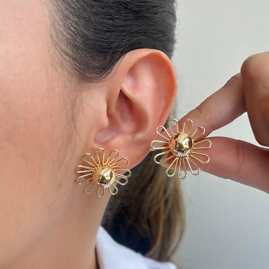 Arete flor  Amulí
