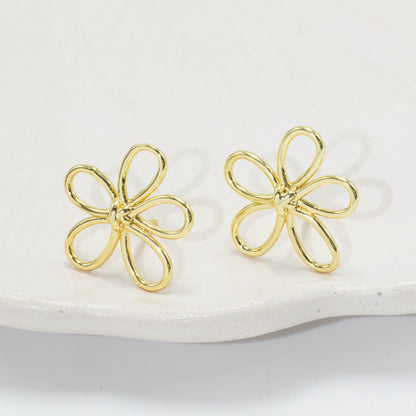 Arete flor silueta
