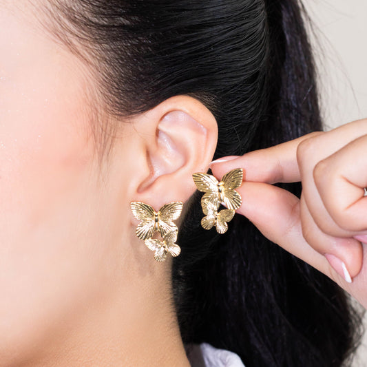 Arete dos mariposas 