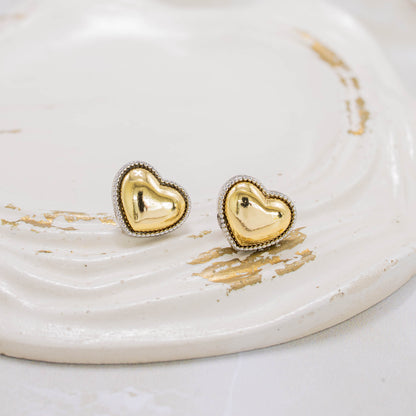 Arete corazón 2 oros