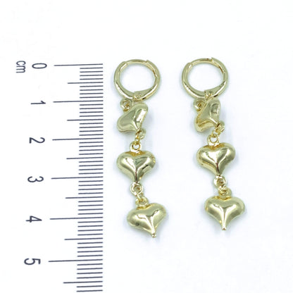 Arete lluvia corazones