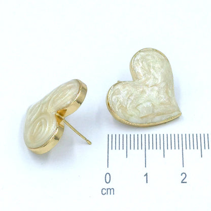 Arete maxi corazón perlado